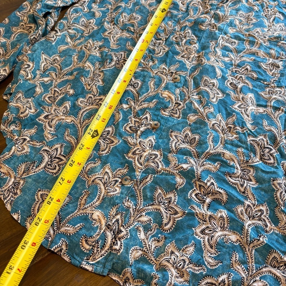 Anthropologie Pilcro Leilani Tunic Buttondown Paisley Utility Front Pockets S - Picture 7 of 10